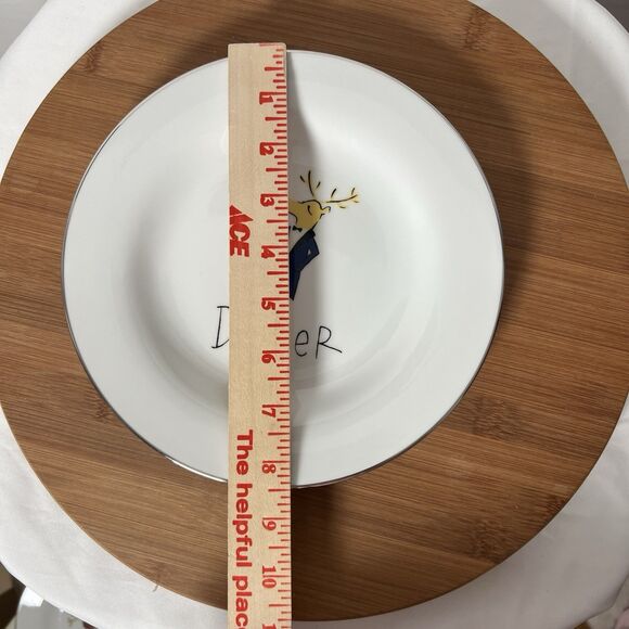 Pottery Barn Reindeer Holiday Dessert Salad Plates Dasher Dancer Prancer VTG - Picture 10 of 11
